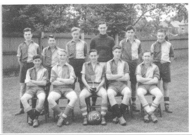1955 Cup Winners - Barry Richards, Ian Riddiford, Mike Newman, Geoff Ingram, Mike Brown, David Neal.Brian Payne, Brian Stevens, Adrian Brown, Gordon Checkley, Peter Cook