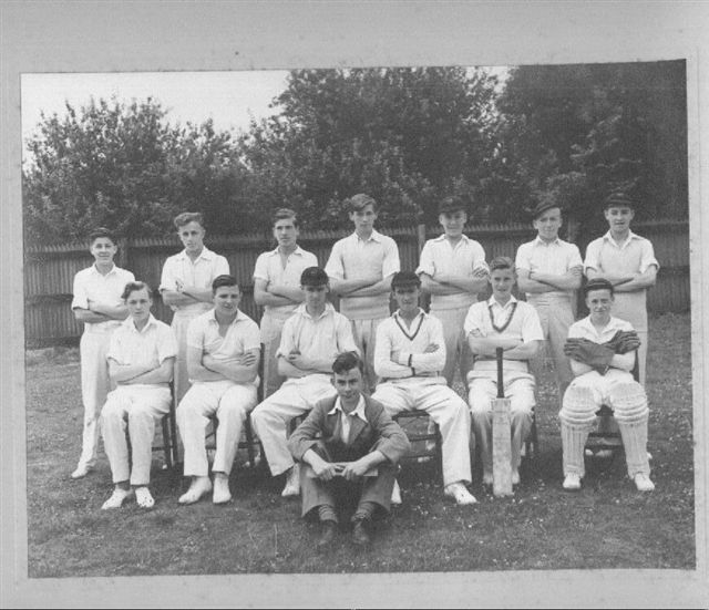 1951 1st XI - I.Clark, P.Coleman, B.Fletcher, H.Slatter, G.Cowley, W.Bennet, R.Brown,D.Phelps, D.say, R.Ireland, I.Scrivens (captain), W.Lewis, F.Hart, L.Smith (scorer).